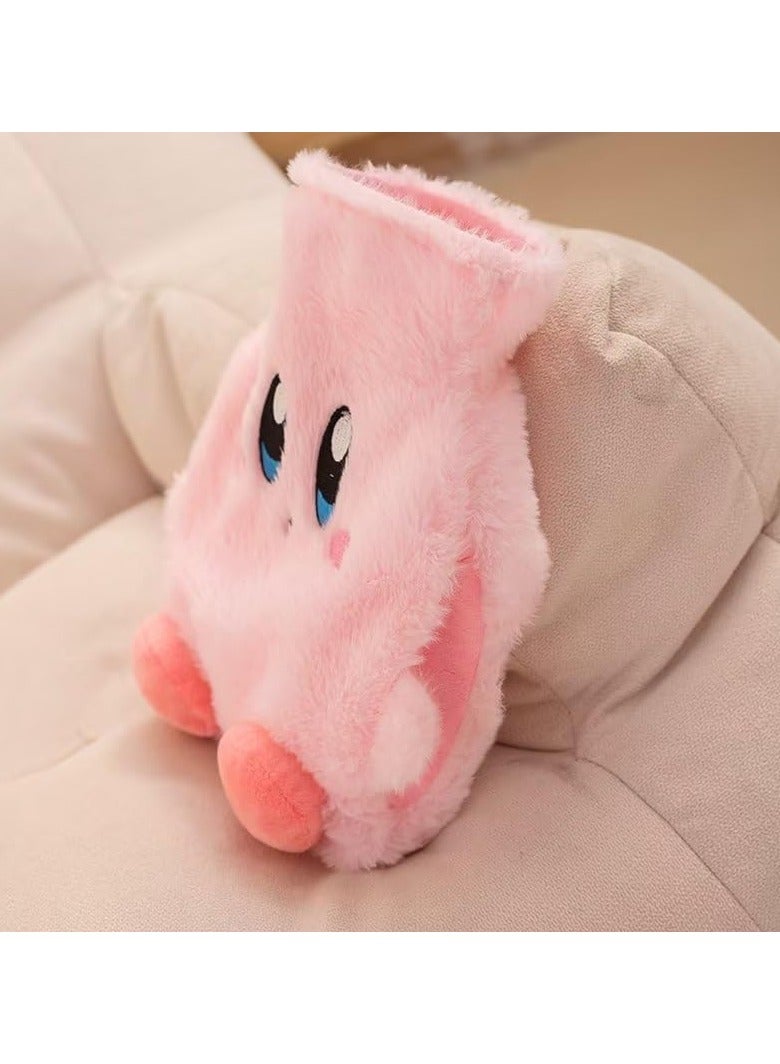 general Cute plush hot water bottle, cartoon hot water bottle with cute wool cover, cute design foot warmer for pain relief, cramps, cozy night gift for girls and boys in cold winter - Image 3