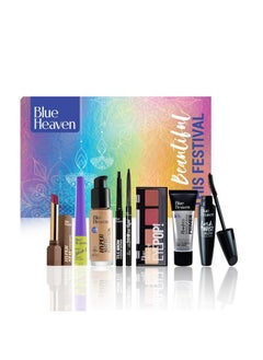 Blue Heaven Festive MakeUp Kit For Women, Fair Tone Combo, (Pack of 8)