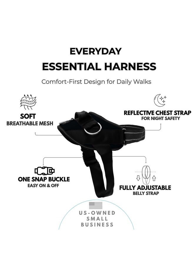ShawnCo Essential Dog Harness, No-Pull Pet Vest with 3 Leash Clips, No Choke, Reflective, Adjustable and Padded, for Easy Walking and Training for Small, Medium and Large Dogs (Midnight, XL) - Image 2