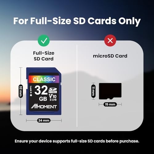 MMOMENT 32GB Full-Size SD, SDHC Card Compatible with Camera Full HD Video, PC, UHS-I, U1, V10, Class 10, Read Speed Up to 97 MB/s,Write Speed Up to 25MB/s - Image 2