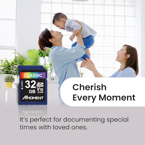 MMOMENT 32GB Full-Size SD, SDHC Card Compatible with Camera Full HD Video, PC, UHS-I, U1, V10, Class 10, Read Speed Up to 97 MB/s,Write Speed Up to 25MB/s - Image 4