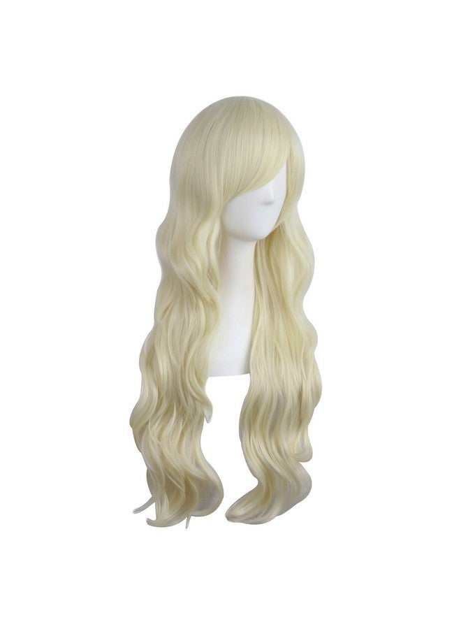 MapofBeauty 28 Inch/70 Cm Charming Women Long Curly Full Hair Wig (Light Blonde)  - Image 3