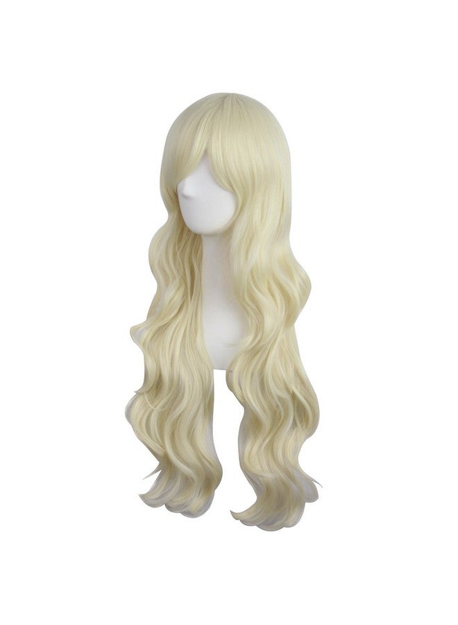MapofBeauty 28 Inch/70 Cm Charming Women Long Curly Full Hair Wig (Light Blonde)  - Image 4