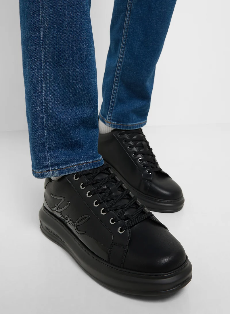 كارل لاغرفيلد Kapri Logo Detailed  Lace Up Low Top Sneakers