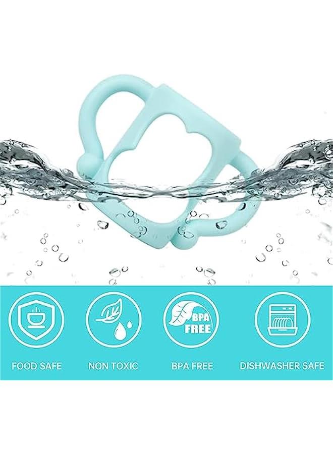 4Pack Bottle Handles for Dr Brown Narrow Baby Bottles BPA Free Baby Bottle Holder with Easy Grip Handles to Hold Their Own Bottle Silic Hands Free Bottle Feeder - Image 4