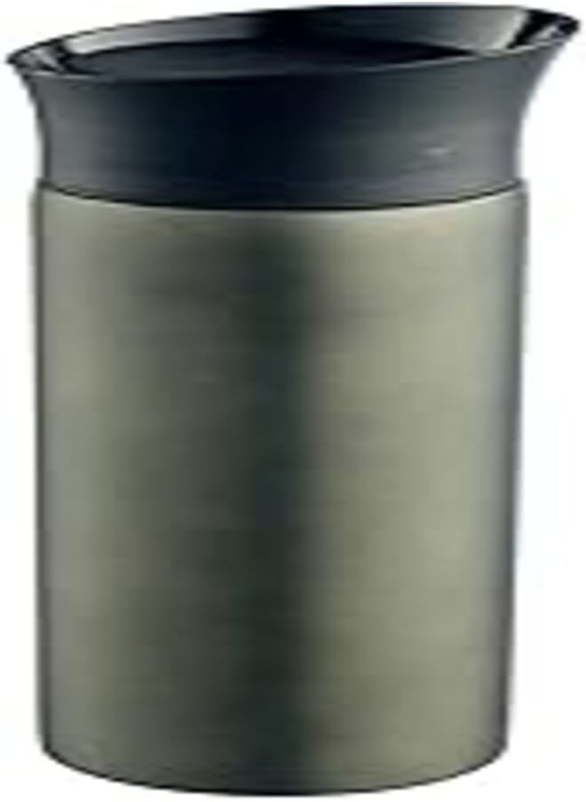 Zinnia - Zinnia Stainless Steel Water Bottle, 380 ml - Grey and Black - Image 1