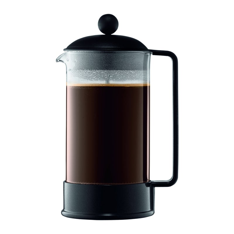 Bodum 34oz Brazil French Press Coffee Maker HighHeat Borosilicate Glass Black Made in Portugal