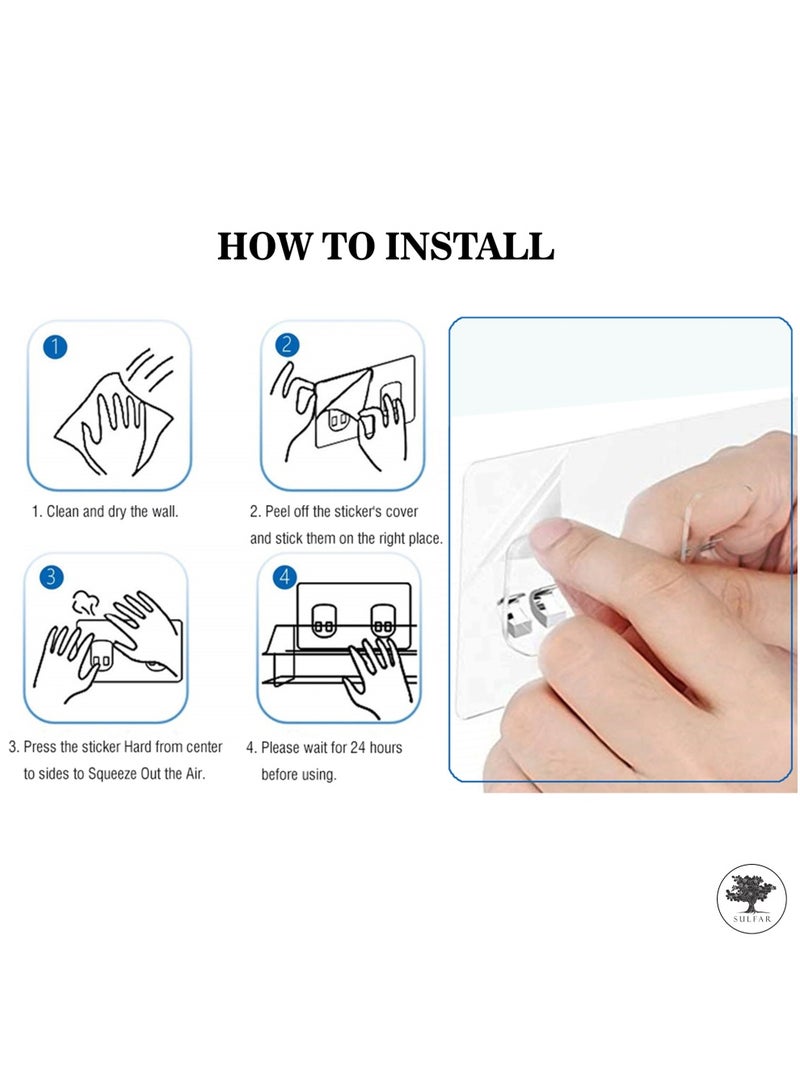 sulfar Self Adhesive Metal Bathroom Corner Rack Storage Shelves,Bathroom Storage,Stainless Steel Bathroom Corner Shelf Organizer Storage (Silver) Pack of 1 - Image 3