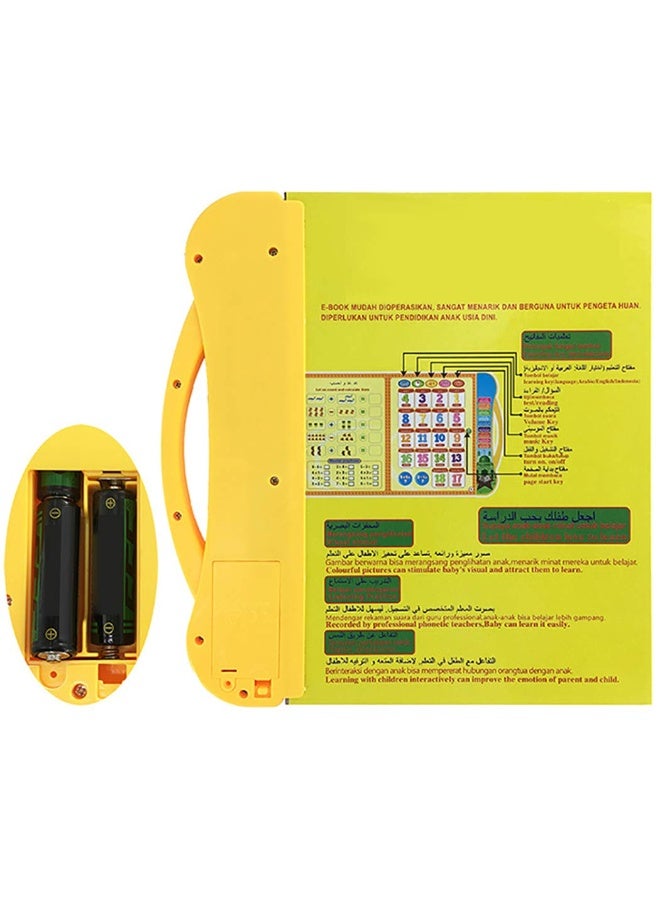 Kids Arabic Learning Toy – 4-Language Early Educational E-Book Machine – Interactive Learning Pad with Sound, Letters, and Words  - Image 2