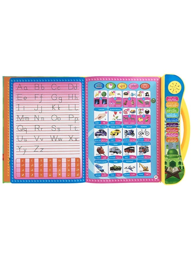 Kids Arabic Learning Toy – 4-Language Early Educational E-Book Machine – Interactive Learning Pad with Sound, Letters, and Words  - Image 5