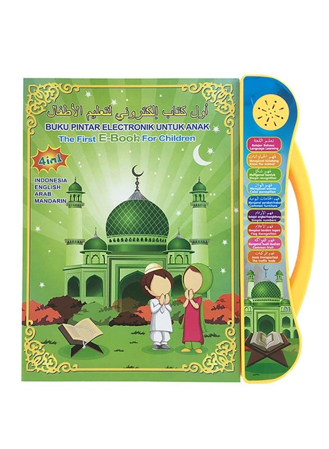 Kids Arabic Learning Toy – 4-Language Early Educational E-Book Machine – Interactive Learning Pad with Sound, Letters, and Words  - Image 1