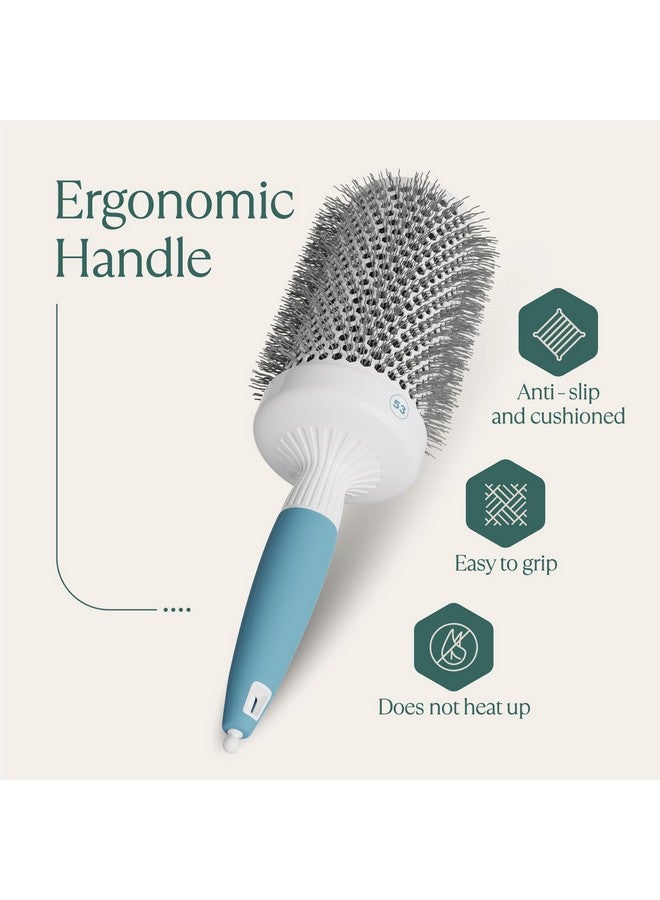 Osensia Professional Round Brush for Blow Drying - Large Ceramic Ion Thermal Barrel Brush for Sleek Precise Heat Styling and Maximum Volume - Lightweight Round Hair Brush for Hair (Bristle 2.9in, Barrel 2in) - Image 4