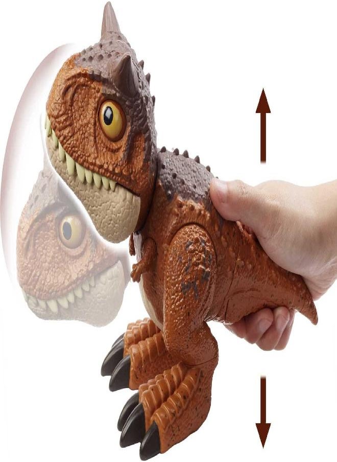 Jurassic World Toys - Jurassic World Toys Camp Cretaceous Action Figure, Chompin’ Carnotaurus Toro Dinosaur Toy with Chimping & Other Motion - Image 1