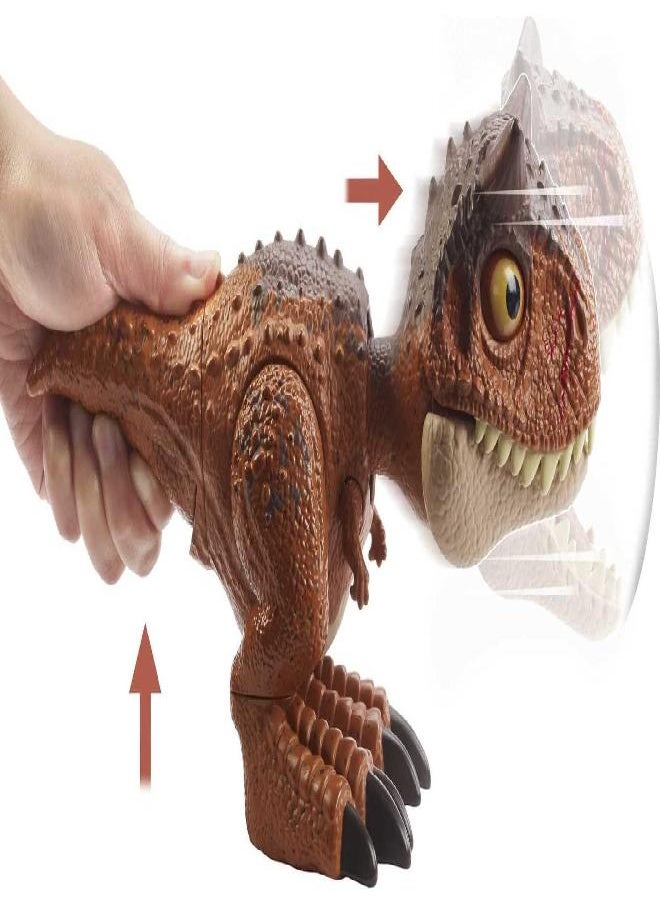 Jurassic World Toys - Jurassic World Toys Camp Cretaceous Action Figure, Chompin’ Carnotaurus Toro Dinosaur Toy with Chimping & Other Motion - Image 1