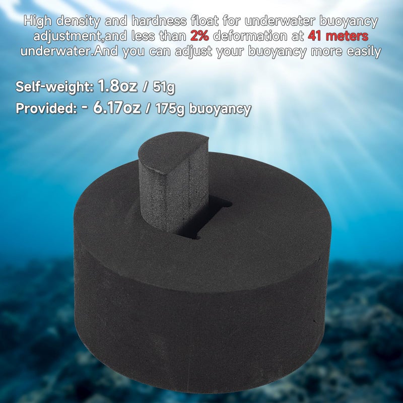 MINIFOCUS 4 قطع طفو تحت الماء لكاميرا، طفو مقدر 175 جرام * 4، قطر 3.15 بوصة، سمك 1.5 بوصة، مجموعة طفو ذراع مائية لسي فروس/نيتسكوبا/ستاربي Floating Arms Diving Tray - Image 5