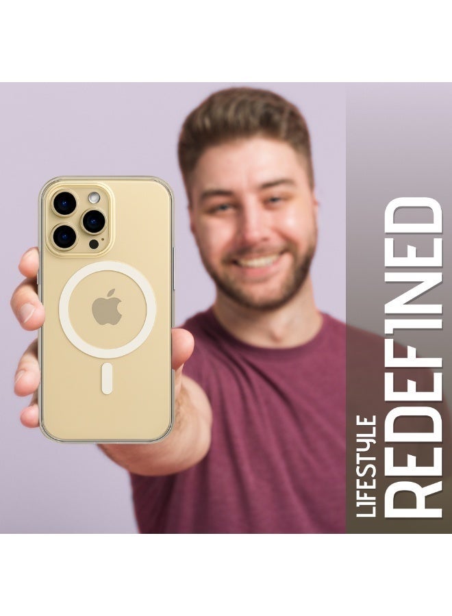 LEDIN Magnetic Clear Case for iPhone 16 Pro Compatible with MagSafe, Military-Grade Protection, Phone Bumper - Image 4