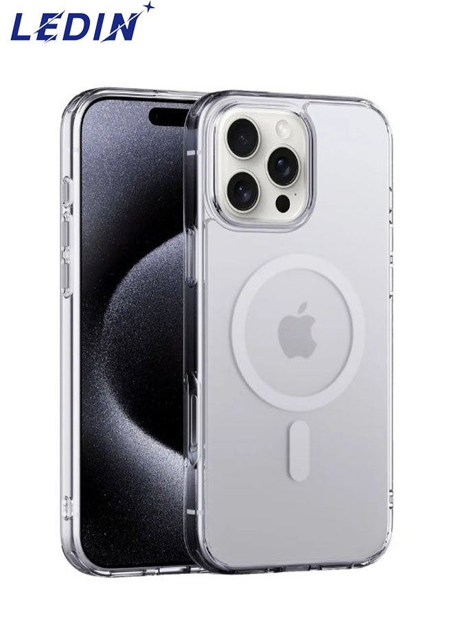 LEDIN Magnetic Clear Case for iPhone 16 Pro Compatible with MagSafe, Military-Grade Protection, Phone Bumper - Image 1