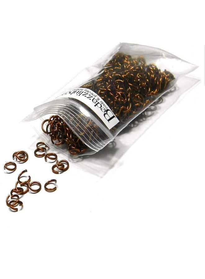 300 Aluminum 6mm 20 Gauge Bright Colored Open Round Jumprings Jump Ring Findings (Dark Copper)