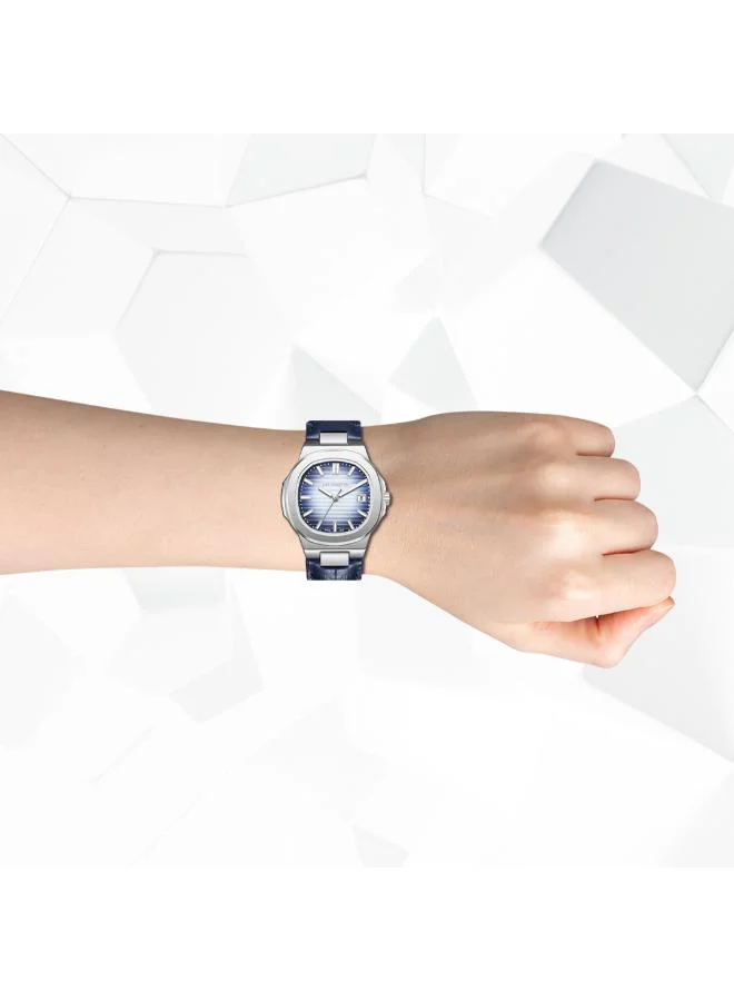 Lee Cooper LEE COOPER LC08107.399 Women's Analog Display Watch & Leather Strap Dark Blue