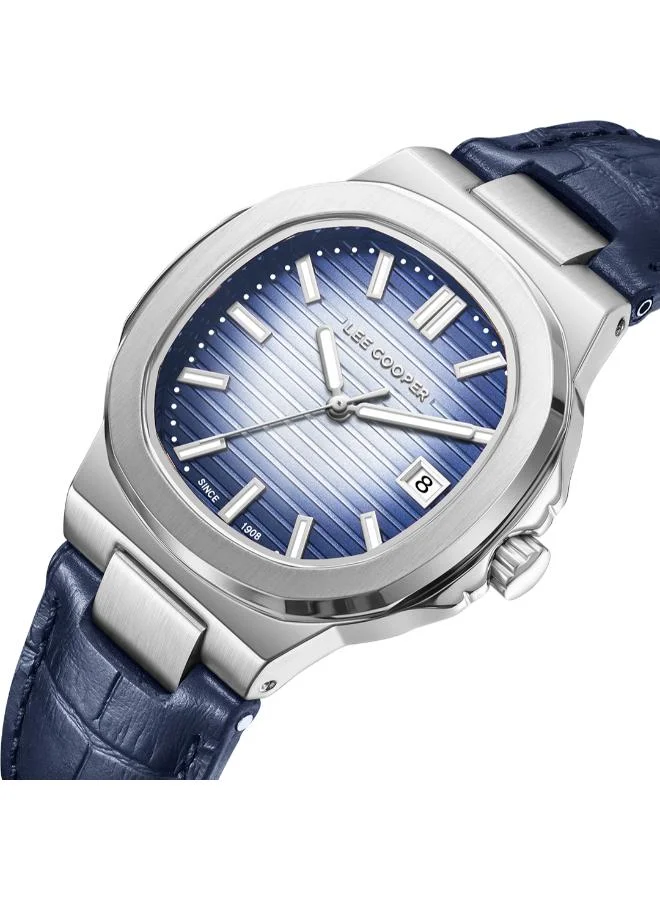 Lee Cooper LEE COOPER LC08107.399 Women's Analog Display Watch & Leather Strap Dark Blue