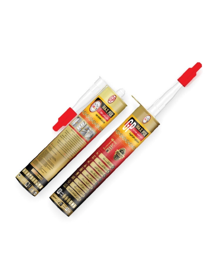 3MAX White Silicone Adhesive Glue – Durable & Heavy-Duty – Ideal for Décor, Kitchens & Sinks – Water & Bacteria Resistant – 280 ml - Image 1