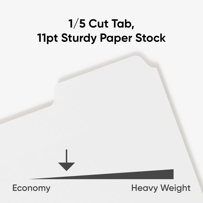 Smead 89415 Three-Ring Binder Index Divider 5-Tab White - Image 5