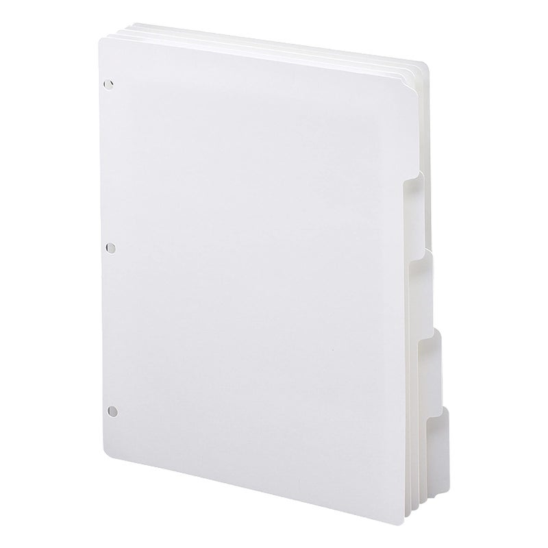 Smead 89415 Three-Ring Binder Index Divider 5-Tab White - Image 1