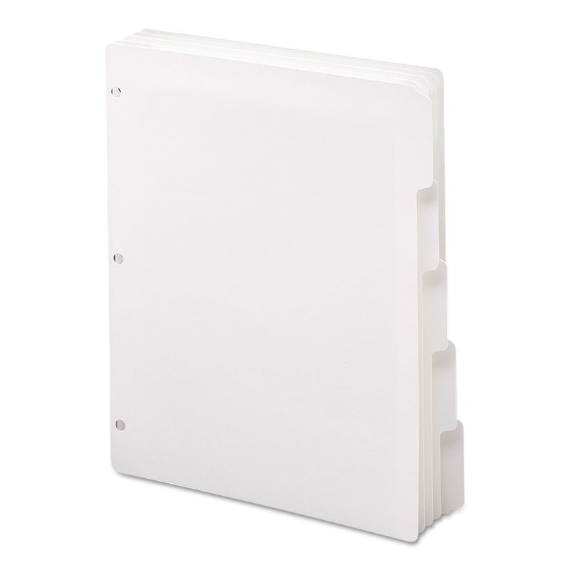 Smead 89415 Three-Ring Binder Index Divider 5-Tab White - Image 4