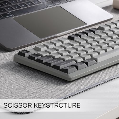 Redragon BK7114 Low-Profile Wireless Computer Keyboard, 98 Keys Slim Office PC Scissors Mechanism Keyboard w/ 2.4G BT Wireless Connection, Tactile Quiet Keystroke, Mixed Color Keycaps - Image 4