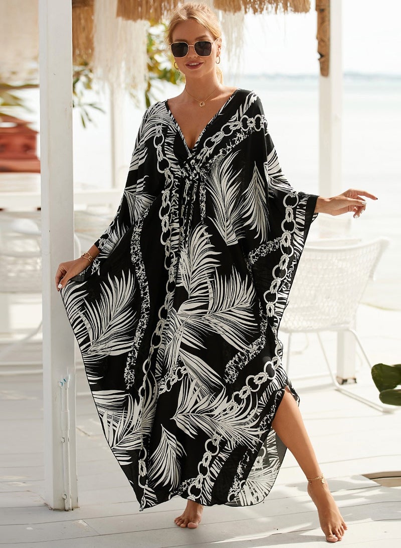 إسكدنيا قميص غطاء الشاطئ الكبير والتنورة الطويلة - Image 2