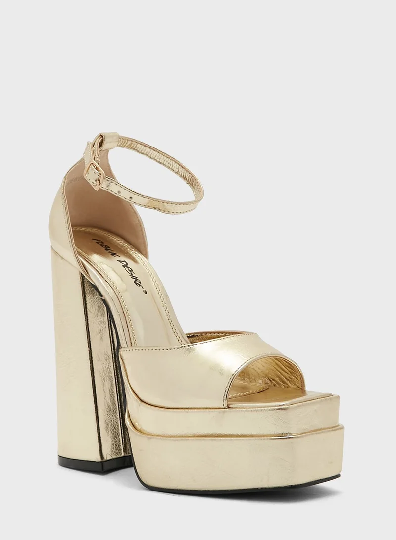 PUBLIC DESIRE Multi Strap High Heel Sandals
