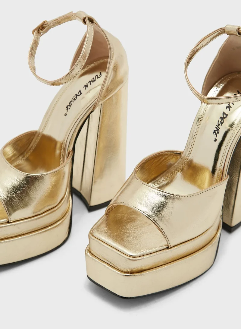 PUBLIC DESIRE Multi Strap High Heel Sandals