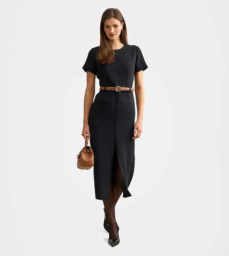فورايفر نيو Bailee Belted Tailored Midi Dress
