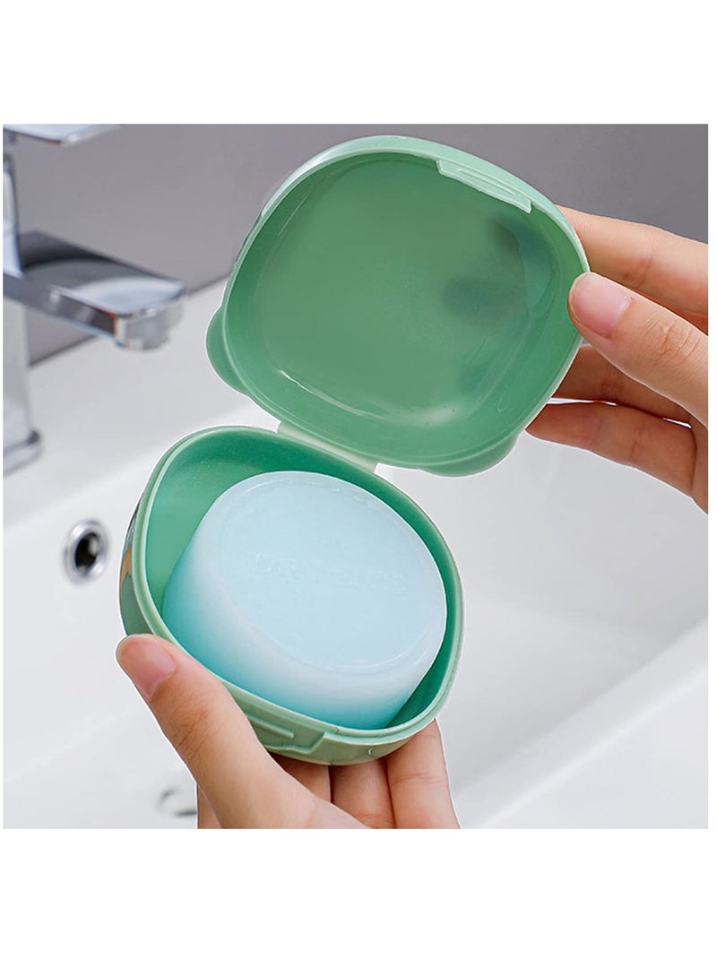 Excefore Travel Soap Box,4 Pcs Portable Soap Box Soap Container Soap Holder Organizer,Durable Soap Container Candy Color Plastic Soap Case for Bath Camping Home,Traveling - Image 5