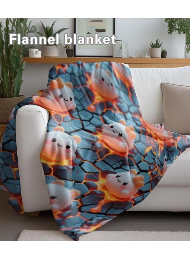 عام بطانية رقيقة من الفانيلا الكرتونية للأطفال والرضع (دافئة ومريحة، ومناسبة للنوم والألعاب) 70 سم * 100 سم - Image 5