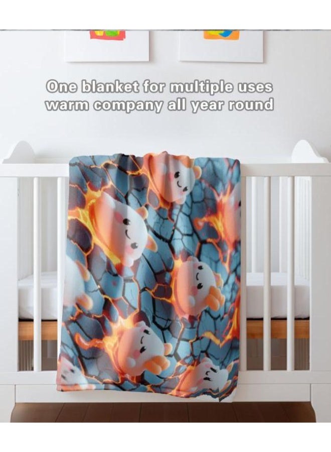 عام بطانية رقيقة من الفانيلا الكرتونية للأطفال والرضع (دافئة ومريحة، ومناسبة للنوم والألعاب) 70 سم * 100 سم - Image 3