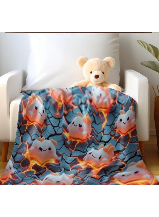 عام بطانية رقيقة من الفانيلا الكرتونية للأطفال والرضع (دافئة ومريحة، ومناسبة للنوم والألعاب) 70 سم * 100 سم - Image 2