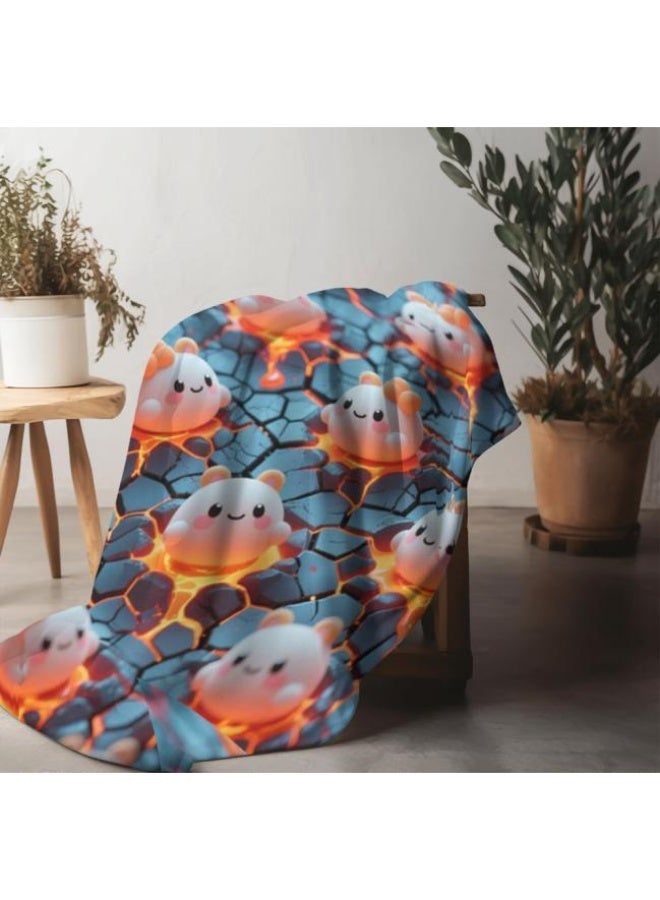 عام بطانية رقيقة من الفانيلا الكرتونية للأطفال والرضع (دافئة ومريحة، ومناسبة للنوم والألعاب) 70 سم * 100 سم - Image 4