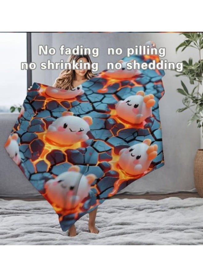 عام بطانية رقيقة من الفانيلا الكرتونية للأطفال والرضع (دافئة ومريحة، ومناسبة للنوم والألعاب) 70 سم * 100 سم - Image 1