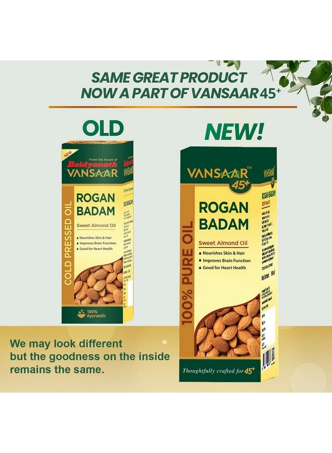 بايدياناث فانسار 45+ روغان بادام شيرين (زيت اللوز الحلو) 100 مل 100% بادام تل نقي للبشرة المتوهجة ونمو الشعر، زيت اللوز الحلو المعصور على البارد والمصنوع من اللوز الكاليفورني. - Image 2