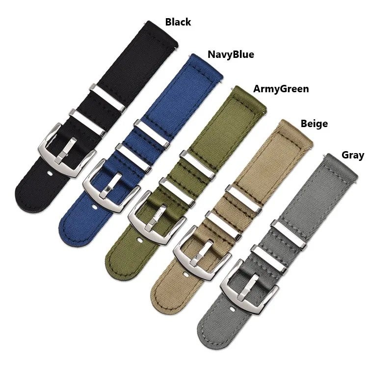 Bluejw High Quality Nylon Watch Strap Replacement for Samsung Galaxy Watch 3 – 18mm 20mm 22mm 24mm Quick Release Watch Band with Pins - Image 3