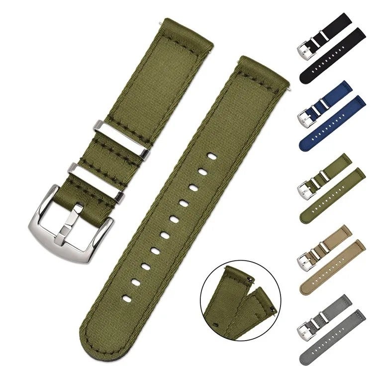 Bluejw High Quality Nylon Watch Strap Replacement for Samsung Galaxy Watch 3 – 18mm 20mm 22mm 24mm Quick Release Watch Band with Pins - Image 2