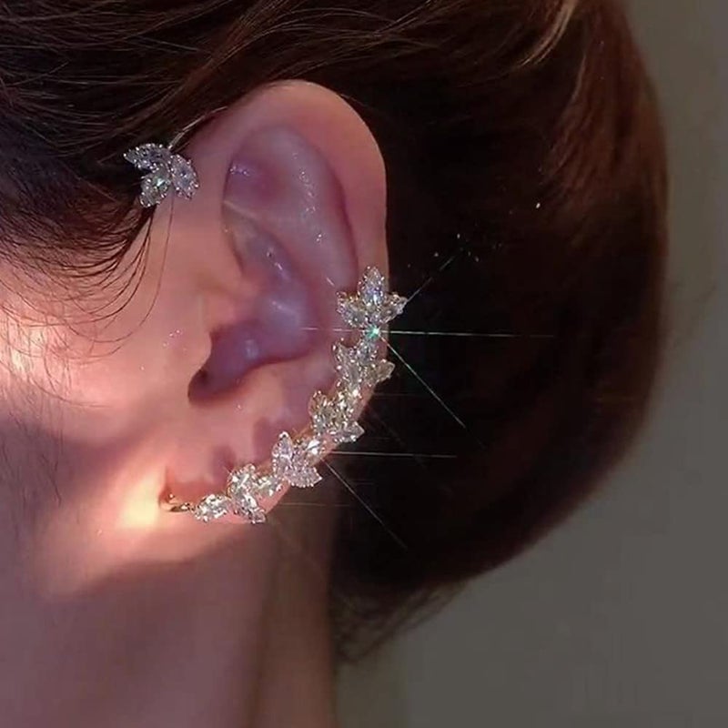 ZuDaling 2PCS Earrings Hook Without Pierced Ear Bone Clip Ear Clip (Silver Ear Clips) - Image 3