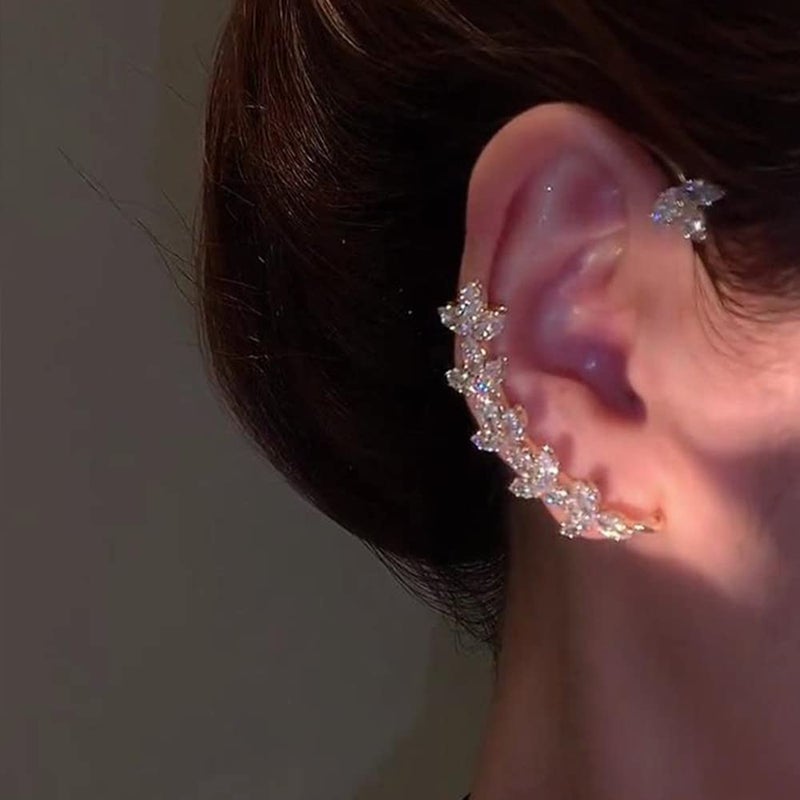 ZuDaling 2PCS Earrings Hook Without Pierced Ear Bone Clip Ear Clip (Silver Ear Clips) - Image 4
