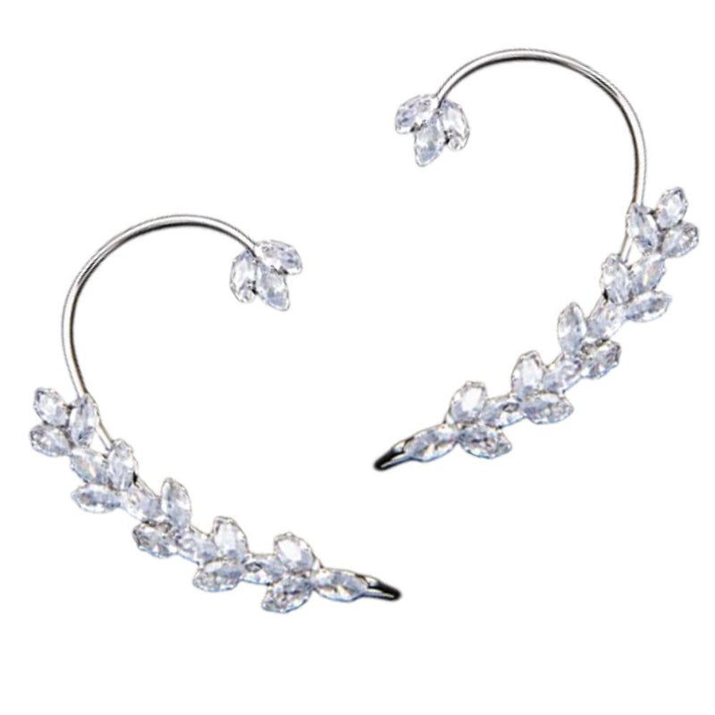 ZuDaling 2PCS Earrings Hook Without Pierced Ear Bone Clip Ear Clip (Silver Ear Clips) - Image 1