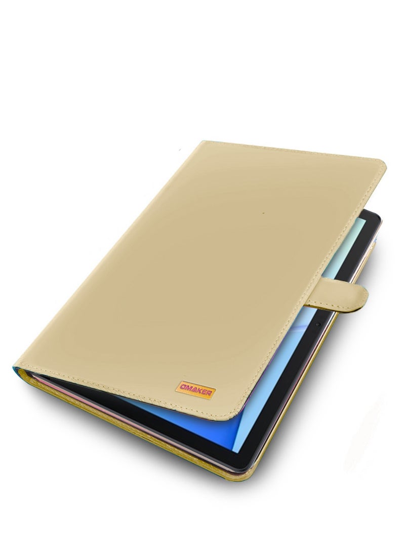 OMAKER Honor Pad X8a 2024 (11 Inch) PU Leather Magnetic Closure Flip Case Cover (TCFPSR) - Gold - Image 5