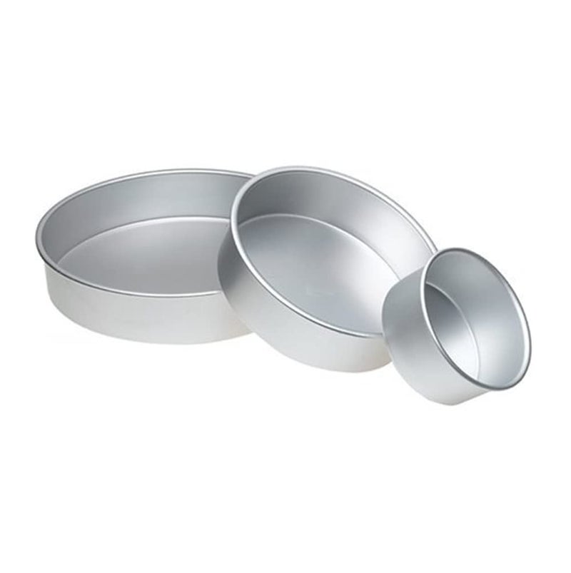 RINKLE TRENDZ 3 in 1 Aluminium Round Cake Mould (8/7/6 Inch) - Image 1