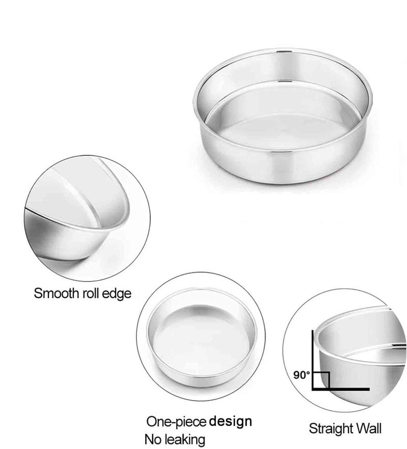 RINKLE TRENDZ 3 in 1 Aluminium Round Cake Mould (8/7/6 Inch) - Image 4