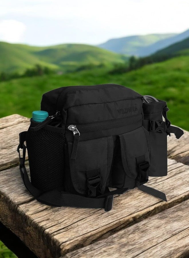 WILD MODA Multi-Function Unisex Sling Backpack: Crossbody Chest Bag for Travel and Leisure (Black) - Image 2