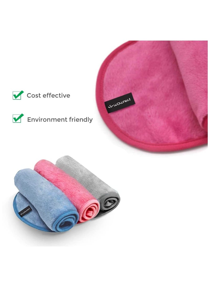 Wownect Makeup Remover ClothSoft Microfiber Reusable Facial Cleansing Towel 4 Per Pack Machine Washable Cloth Suitable for All Skin Types - Image 2